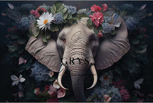 Ellie the Elephant Decoupage Paper- A3 size