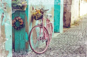 Large Decoupage Papers: Bike Ride Decoupage Paper- A1 size