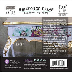 Redesign With Prima Metalliique Wax: Redesign Kacha Imitation Gold Leaf Sheets