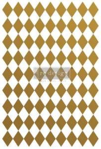 Redesign with Prima Transfer Large - Gold Harlequin