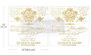 Redesign with Prima Maxi Transfer - Queen's Glory (2 Sheets)