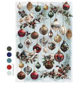 Redesign with Prima Decoupage Fibre Paper - A4 Jewel of the Season (1 Sheet)