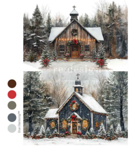 Redesign with Prima Decoupage Fibre Paper - A4 Chritmas in the Woods (1 Sheet)