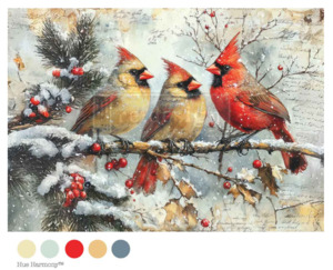 Redesign with Prima Decoupage Fibre Paper - A4 Twilight Nesting (1 Sheet)