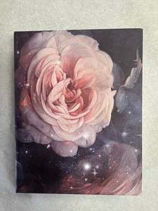 Jotter Pads 250 Pages: Jotter Pad - Pink Rose with Purple Background