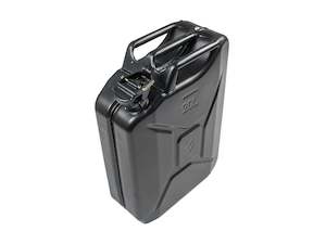 Outdoor Accessories: 20L Jerry Can - Matte Black Steel Finish