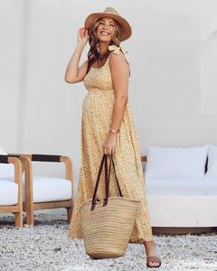 Nursing Wear: Chelsea Maternity Ruffled Maxi Dress