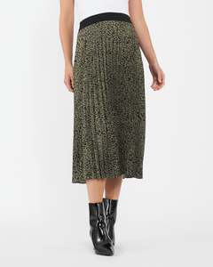 Maternity: Cleo Pleat Skirt - Khaki