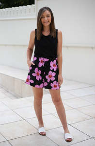 Maternity: Matilda Shorts by Addison Clothing - Pink Floral