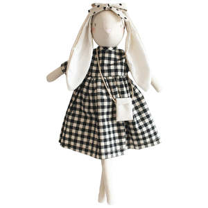 Sofia Bunny Black Gingham (50cm)