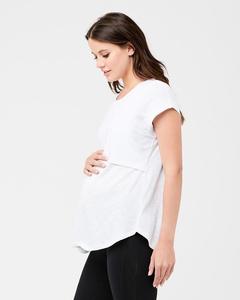 Tops: Richie Nursing Tee White