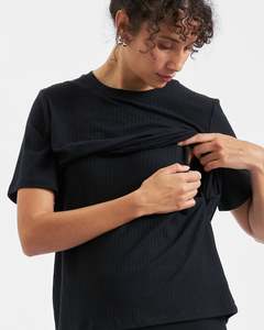 All: Mike Rib Nursing Top Black