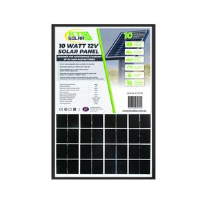 10 Watt, 12V Single Cell Mono-crystalline Solar Panel