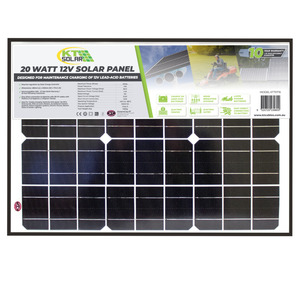 20 Watt, 12V Single Cell Mono-crystalline Solar Panel