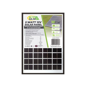 5 Watt, 12V Single Cell Mono-crystalline Solar Panel