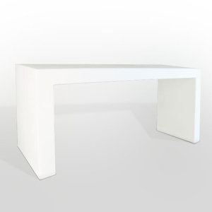 Products: White Boxed Table - rollercoaster