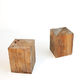 Macrocarpa Block Stool - rollercoaster