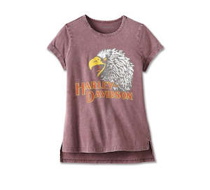 Womens Clearance Sale: Harley-Davidson Ladies Retro Eagle Grape Tee