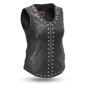 Womens Jackets Vests: Empress Ladies Leather Vest