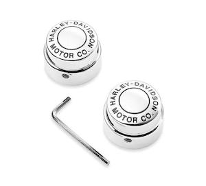 Axle Nut Covers: Harley-Davidson Motor Co. Front Axle Nut Cover Kit