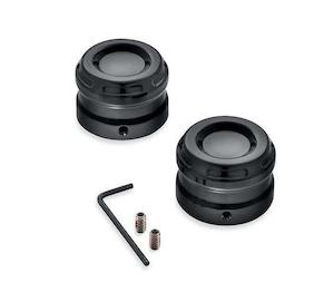Axle Nut Covers: Dominion Front Axle Nut Covers Blk