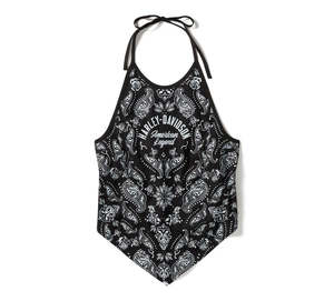 Womens Tees Shirts: Harley-Davidson Ladies Paisley Bandana Halter Top
