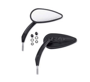 WILLIE G SKULL TEARDROP MIRRORS BLACK