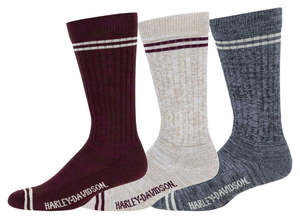 Womens Boots Shoes: Harley-Davidson Ladies 3 Pack Socks