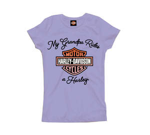 Girls Gear: Harley-Davidson Girls Grandpa Rides A Harley Tee