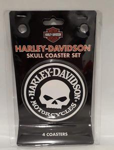 Harley Drinkware: Harley-Davidson Willie G Skull Coaster Set
