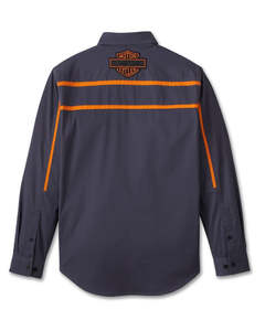Harley-Davidson Men's Race Stripes L/S Shirt (Ombre Blue)