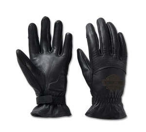 Womens Gloves: H-D Gloves Helm work Leather Ladies