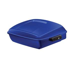 Bags Luggage Racks: Chopped Tour-Pak Luggage - Aurora Blue Denim
