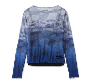 Womens Clearance Sale: Harley-Davidson Mesh Print Top with Cami