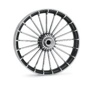 Turbine Front Wheel, Black/Machined ,21X3.