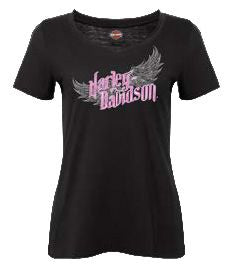 Womens Tees Shirts: Harley-Davidson Crystalize Ladies Dealer Tee