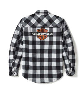 Mens Jackets Vests: Harley-Davidson Check Operative Riding Shirt/Jacket