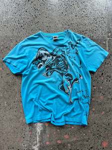 y2k Blue Graphic Fox T-shirt - L