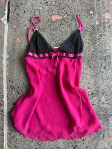 Womens Wear: Hot Pink & Black Cami - M