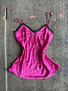 Hot Pink Silky Cami - XL