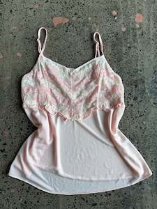Womens Wear: Baby Pink Floral Layered Cami - XL