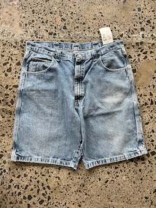 Jorts: Light Wash Denim Jorts - 38W