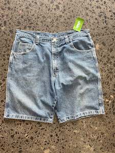 Jorts: Wrangler Light Blue Denim Jorts - 38W