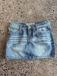Light Blue Denim Mini Skirt with Detailing - S/M