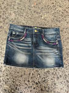 Dark Blue Mini Skirt with Fade - XL