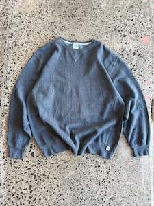 Hoodies: Dark Grey Russell Blank Crew -XL