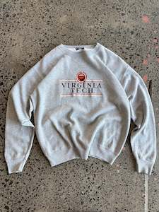 Hoodies: Early 90's Virginia Tech University Crewneck - M