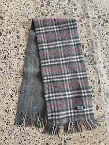 Grey Wool Burberry Scarf