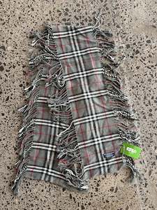 Grey Wool Burberry Scarf