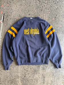 Americana Brands Sport Uni: y2k West Virginia University Crewneck - M